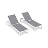 Lift Chaise Lounge - White Set of 2