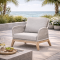 Loom Outdoor Club Chair Taupe - Outdoor Teak - - Greathouse