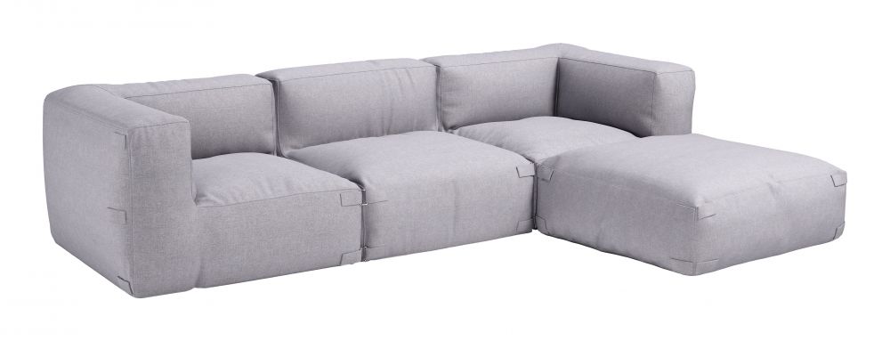 Luanda Modular Sectional w/Ottoman - Aluminum - - Greathouse