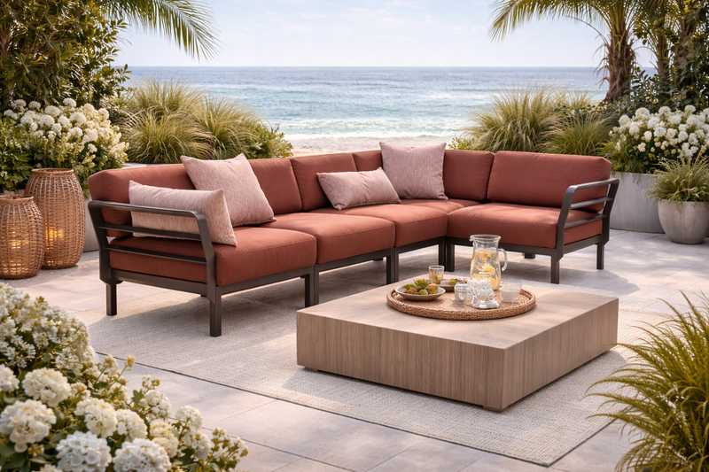Maximo 5 Pce Modular Sectional - Marine Grade Polymer - - Greathouse