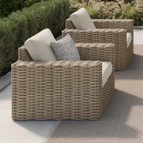 Mia Club Chairs x 2 - wicker - - Greathouse