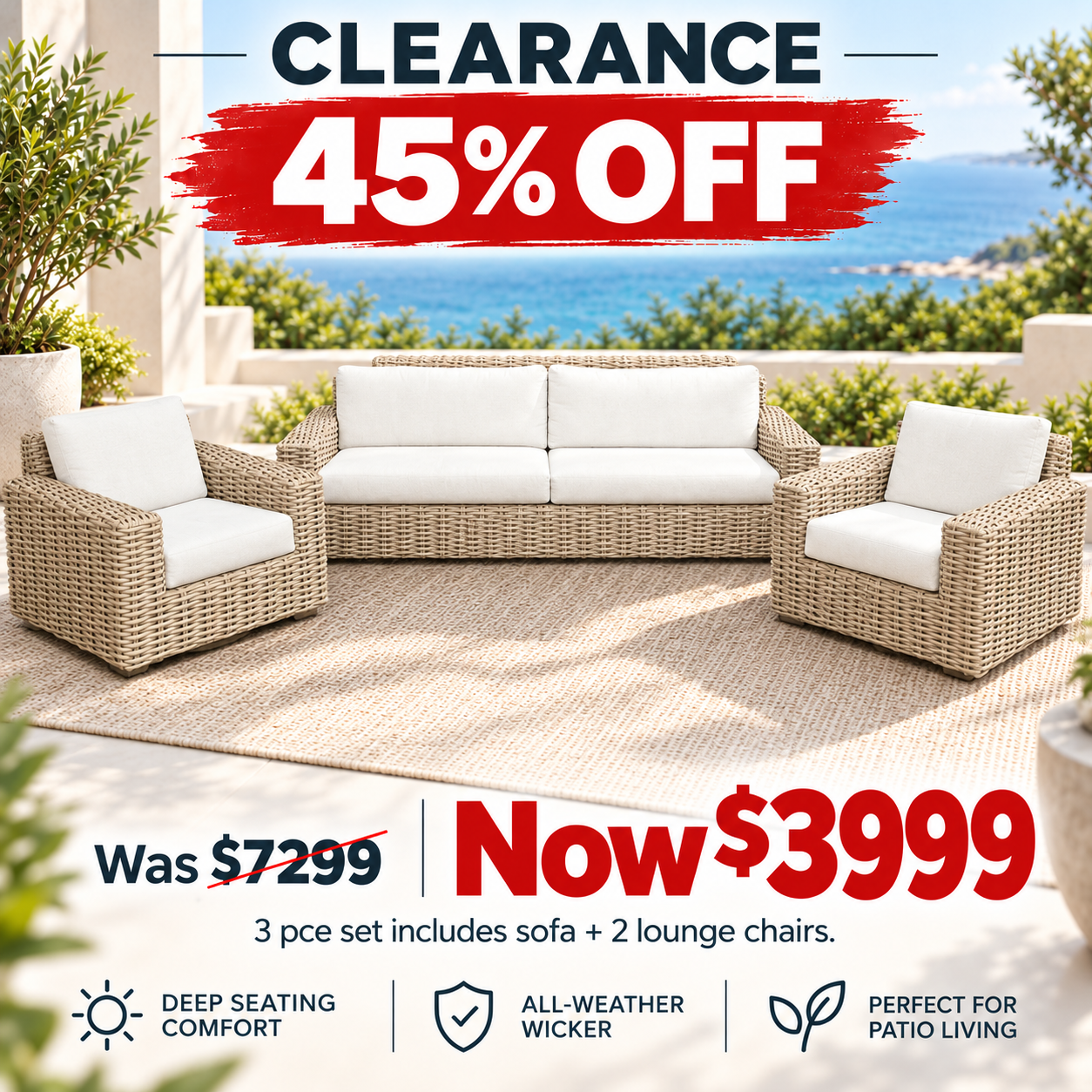 Mia 3 Pce Set - 45% OFF