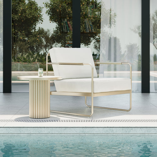 Mirage Club Chair - Aluminum - - Greathouse