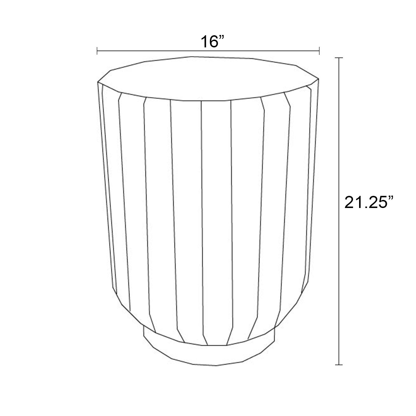 Onyx 16" Round End Table - SAVE 50%