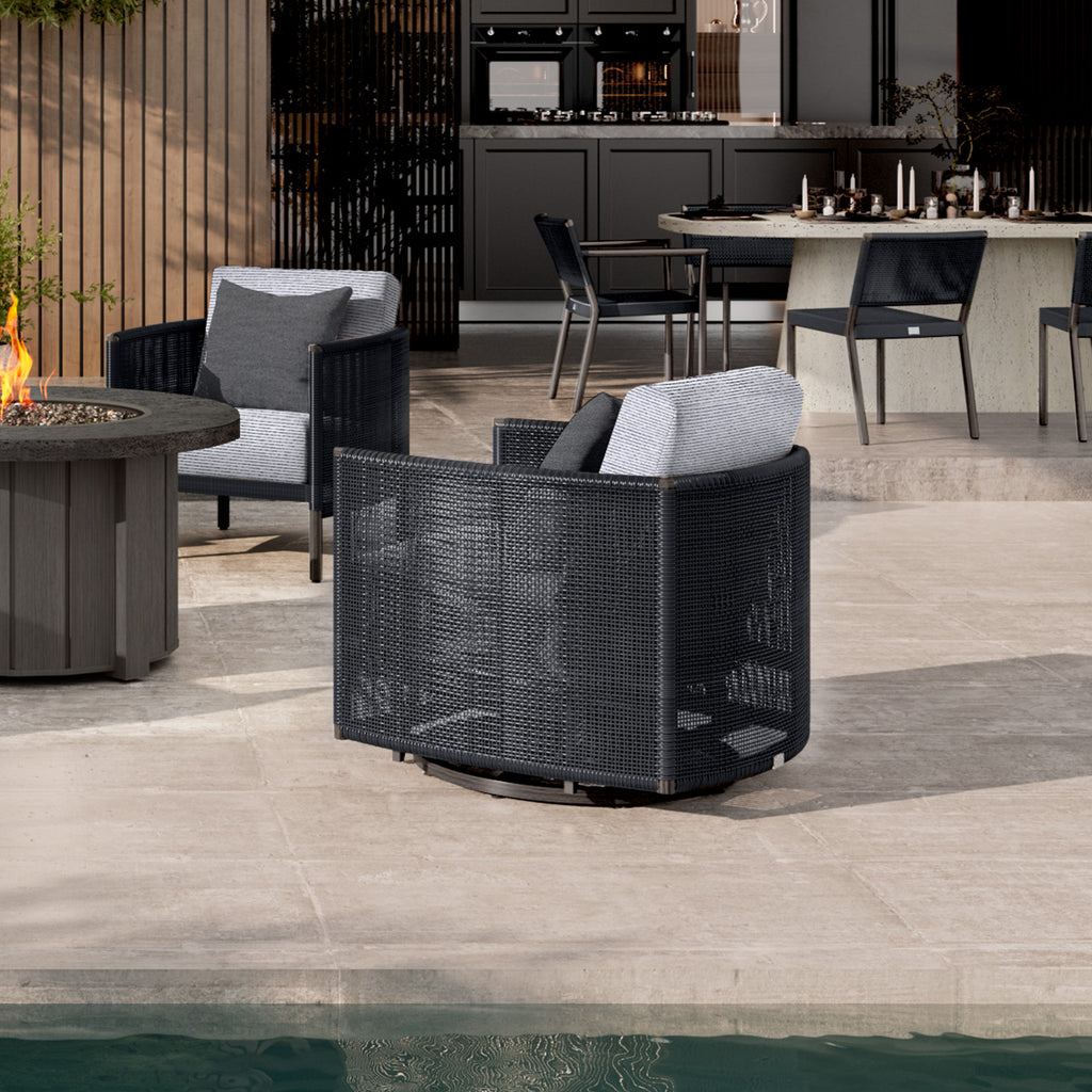 Orleans Swivel Club Chair - wicker - - Greathouse