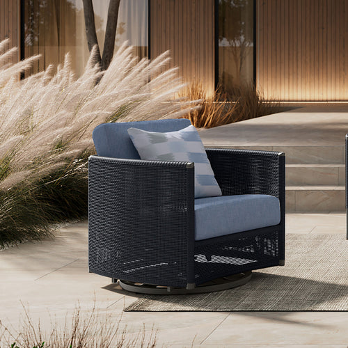Orleans Swivel Club Chair - wicker - - Greathouse