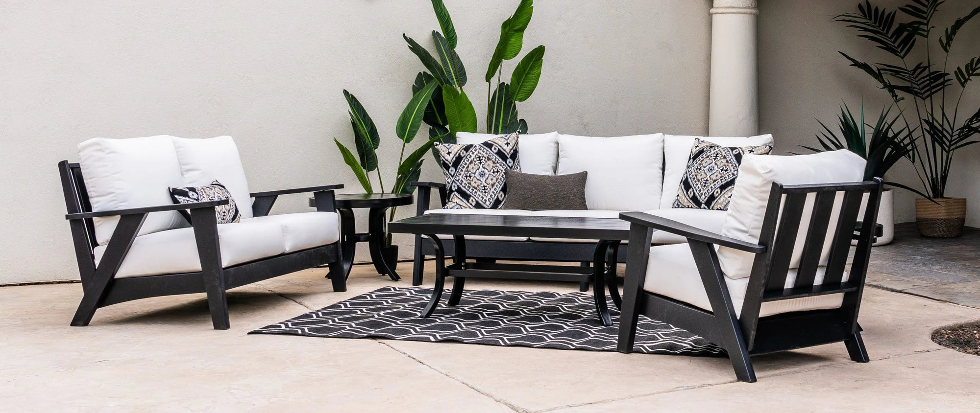 Black patio discount set