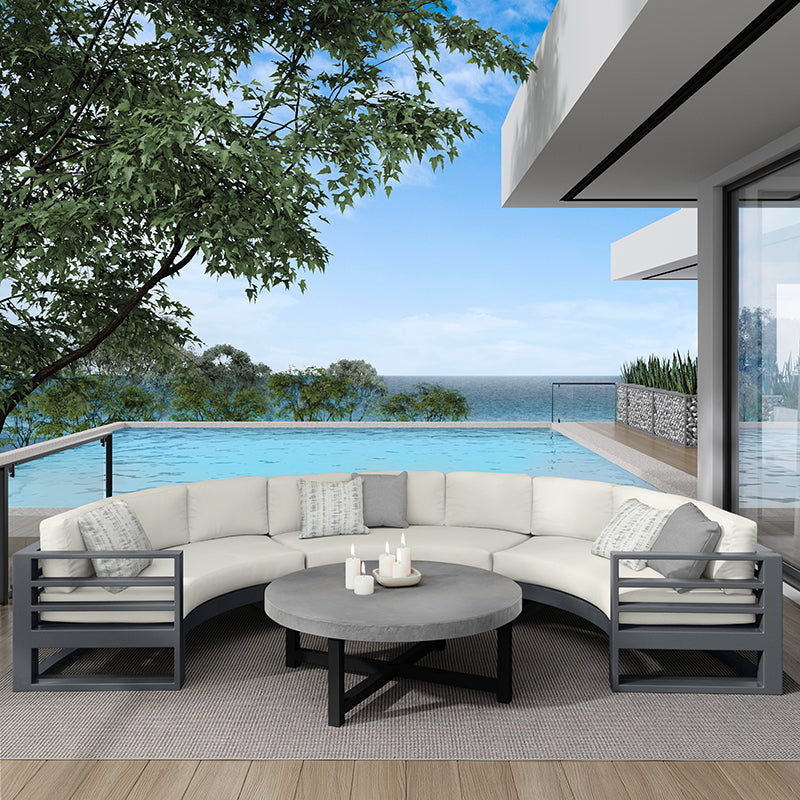 Palermo Curve Sofa - build your set - wicker - - Greathouse
