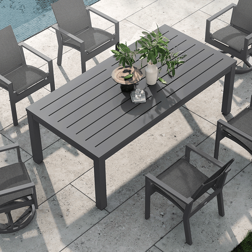 Palermo 7 Pce Dining Set - Graphite - Aluminum - - Greathouse