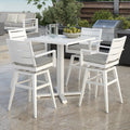 Palermo Swivel Barstool - White - Outdoor Aluminum - - Greathouse