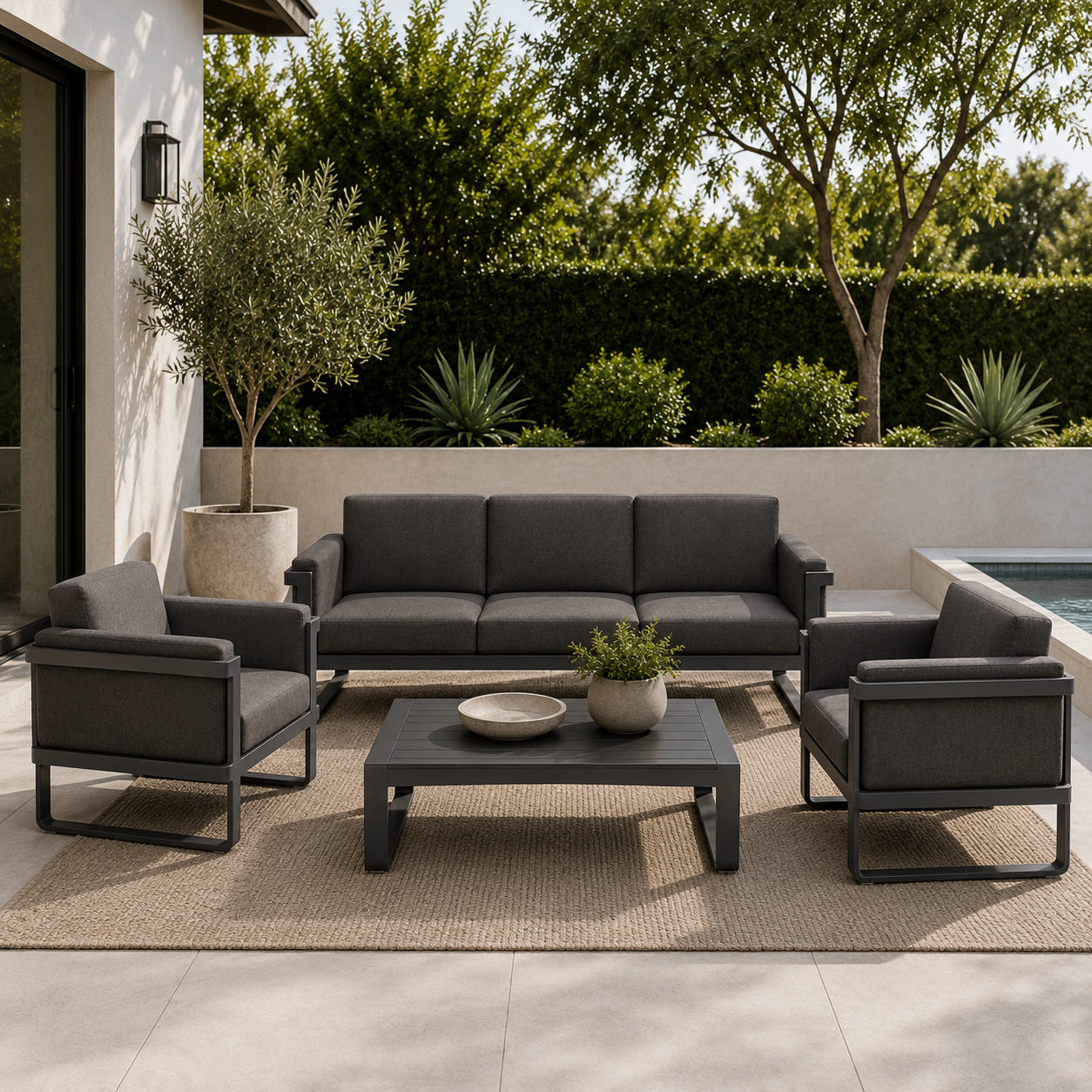 Palm Beach 3 Pce Set - Anthracite