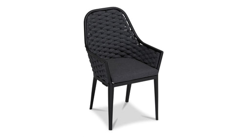 Parlor Dining Chair Black - Outdoor Rope - - Greathouse