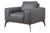 Pietro Gray Leather Sectional