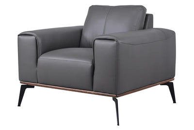 Pietro Gray Leather Sectional