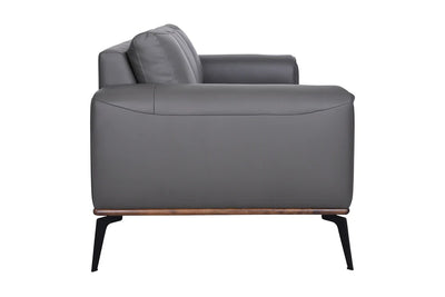 Pietro Gray Leather Sectional