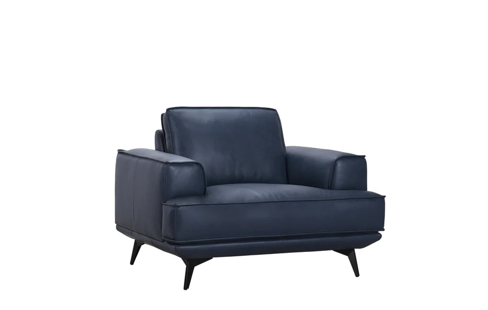 Pirelli Blue Leather Sofa