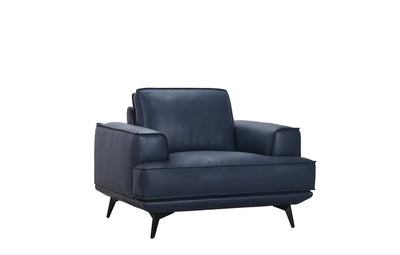 Pirelli Blue Leather Love Seat