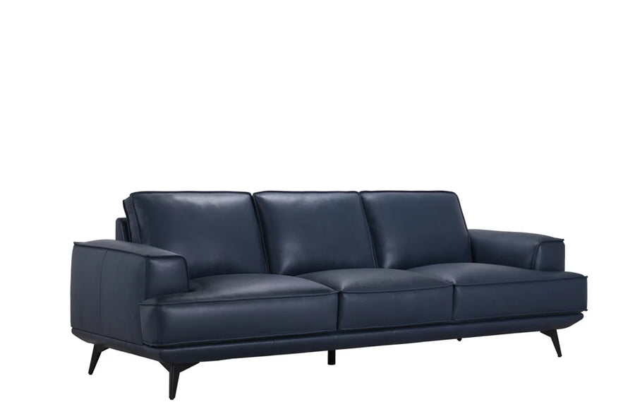 Pirelli Blue Leather Love Seat