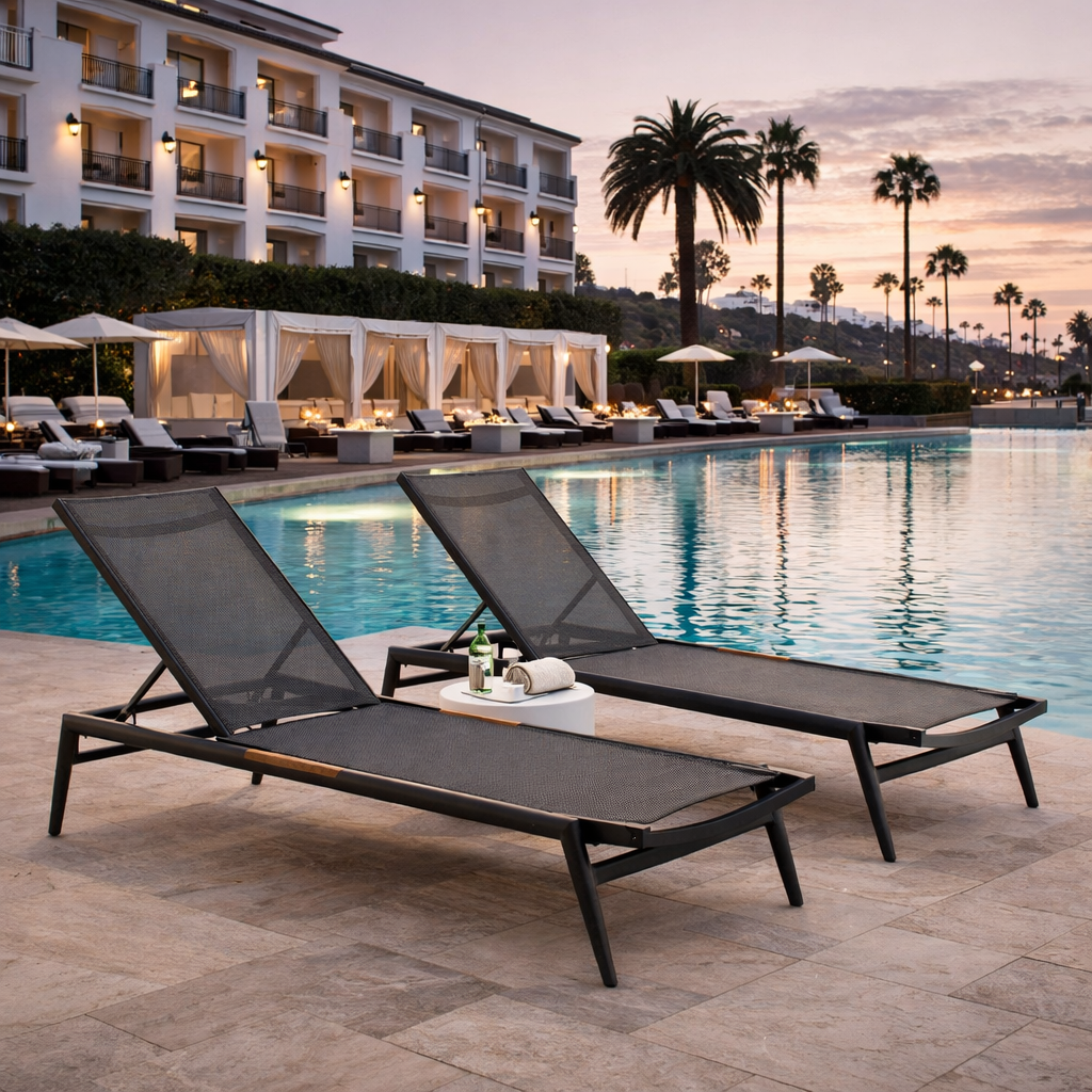 Polo Chaise Lounge - Set of 2 Anthracite