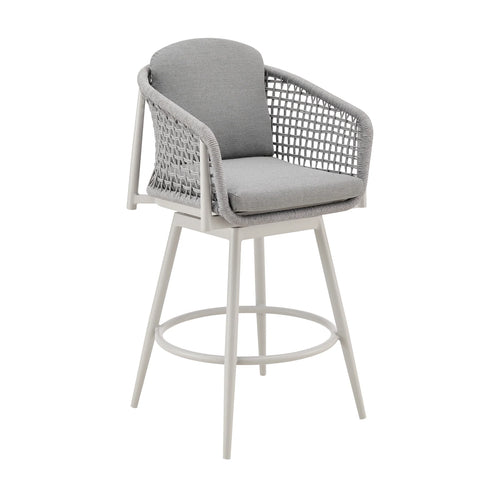 Rhodes Swivel Bar / Counter Stools - Outdoor Rope - - Greathouse