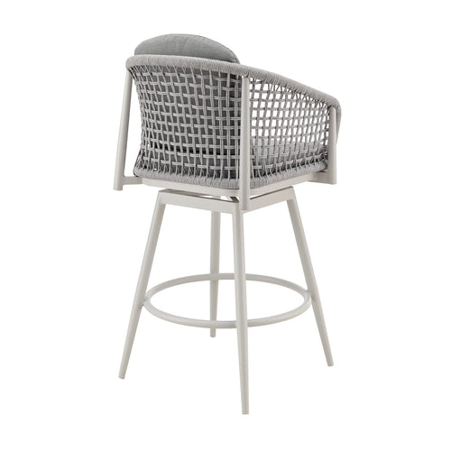 Rhodes Swivel Bar / Counter Stools - Outdoor Rope - - Greathouse