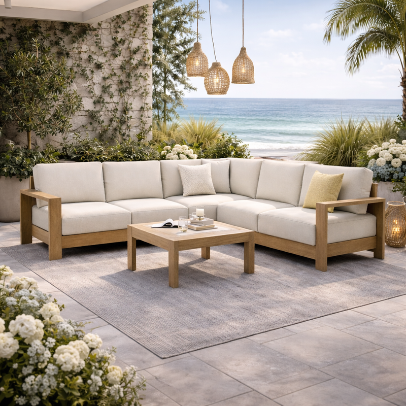 SKY 3 Pce Sectional - SAVE 30% - Aluminum - - Greathouse