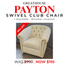 Alessia Swivel Chair - SAVE 80%