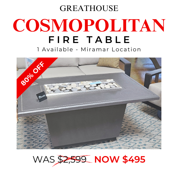 SOLD - Cosmopolitan  Firetable - SAVE 80%
