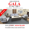 Gala 3 Pce Set - SAVE 65% Floor Model