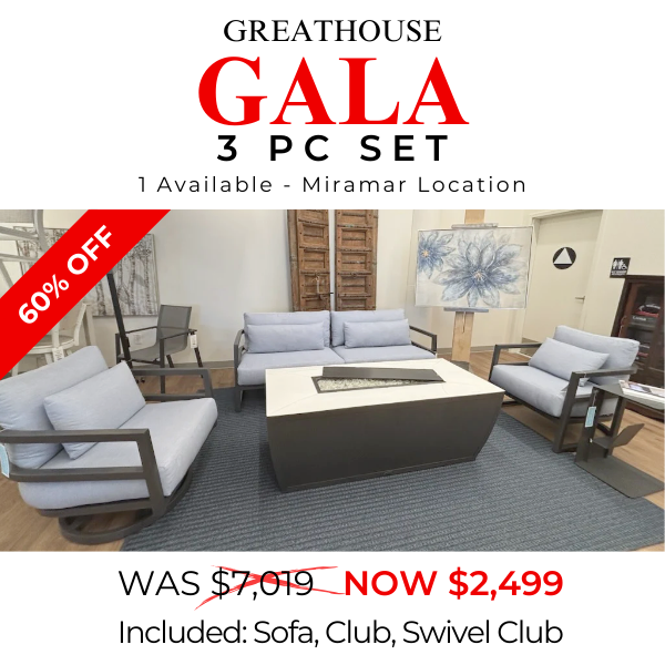 JUST SOLD - Gala 3 Pce Set - SAVE 65% Floor Model