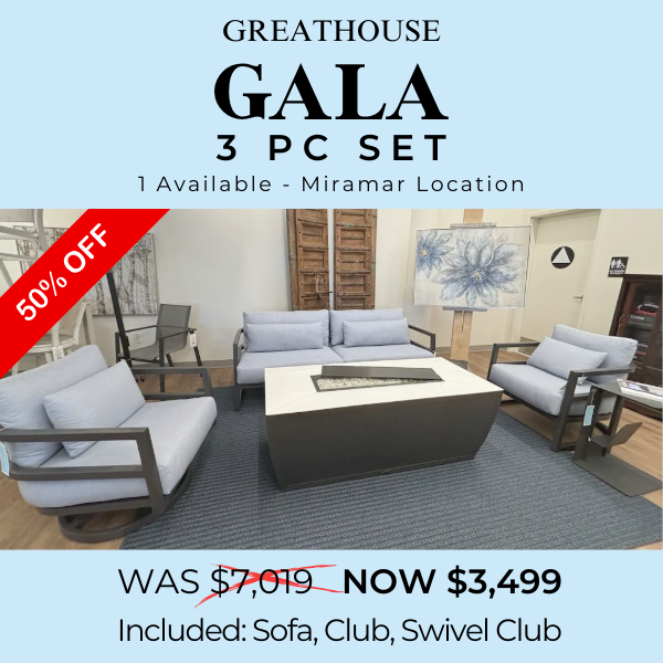 JUST SOLD - Gala 3 Pce Set - SAVE 65% Floor Model