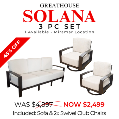 Solana 3 Piece Sofa Set - CLOSEOUT