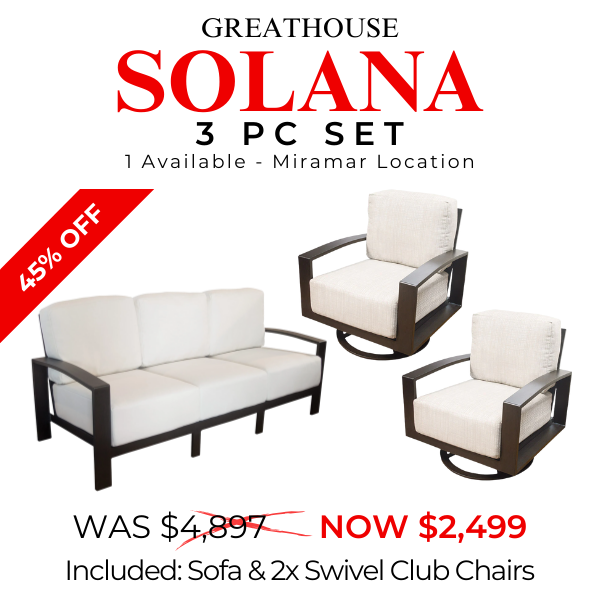 Solana 3 Piece Sofa Set - CLOSEOUT