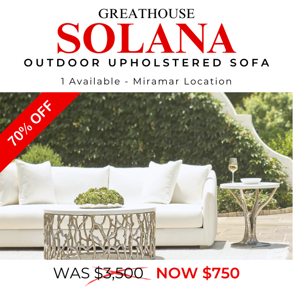 SOLD - Bernhardt Solana Outdoor Upholstered Sofa SAVE 75%