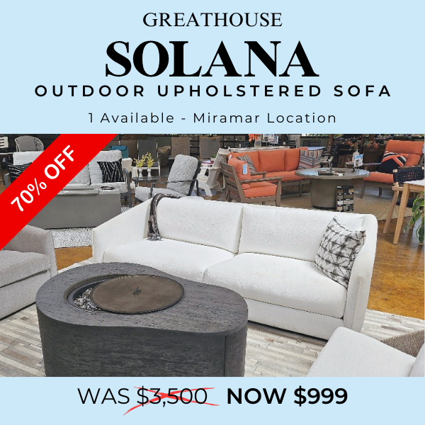 SOLD - Bernhardt Solana Outdoor Upholstered Sofa SAVE 75%
