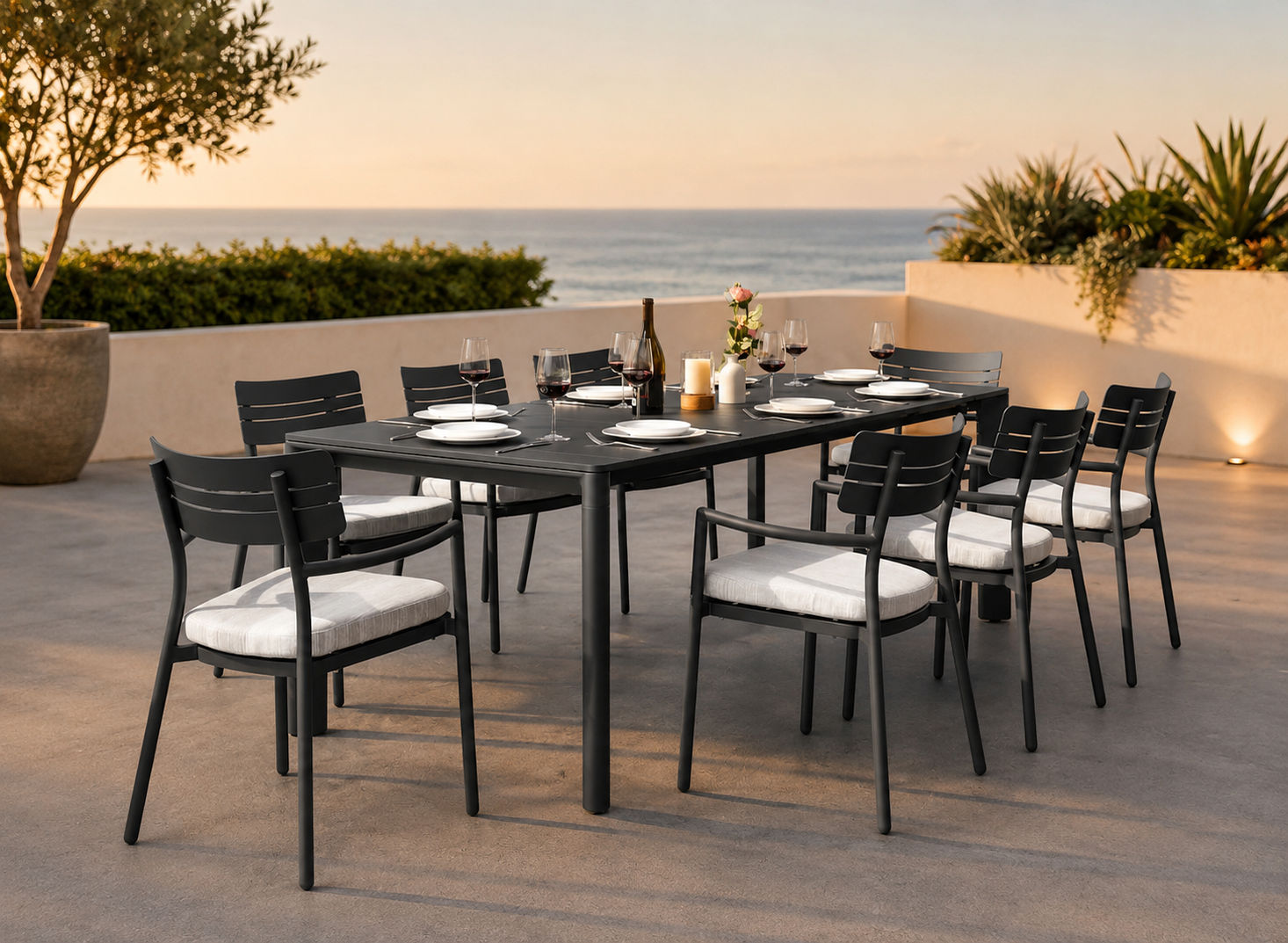 Vienna 9 Pce Extension Table Set