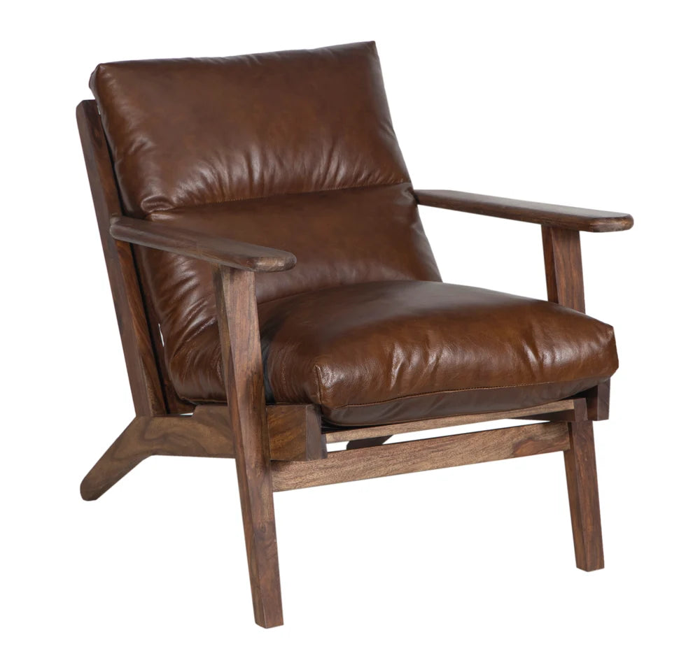 salem Harvest Leather Accent Chair
