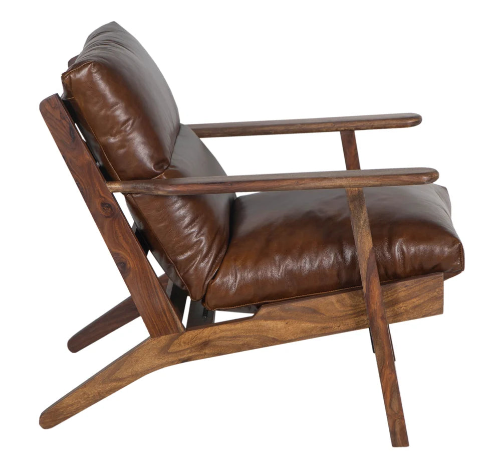 salem Harvest Leather Accent Chair