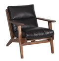 Salem Walnut Leather Accent Chair