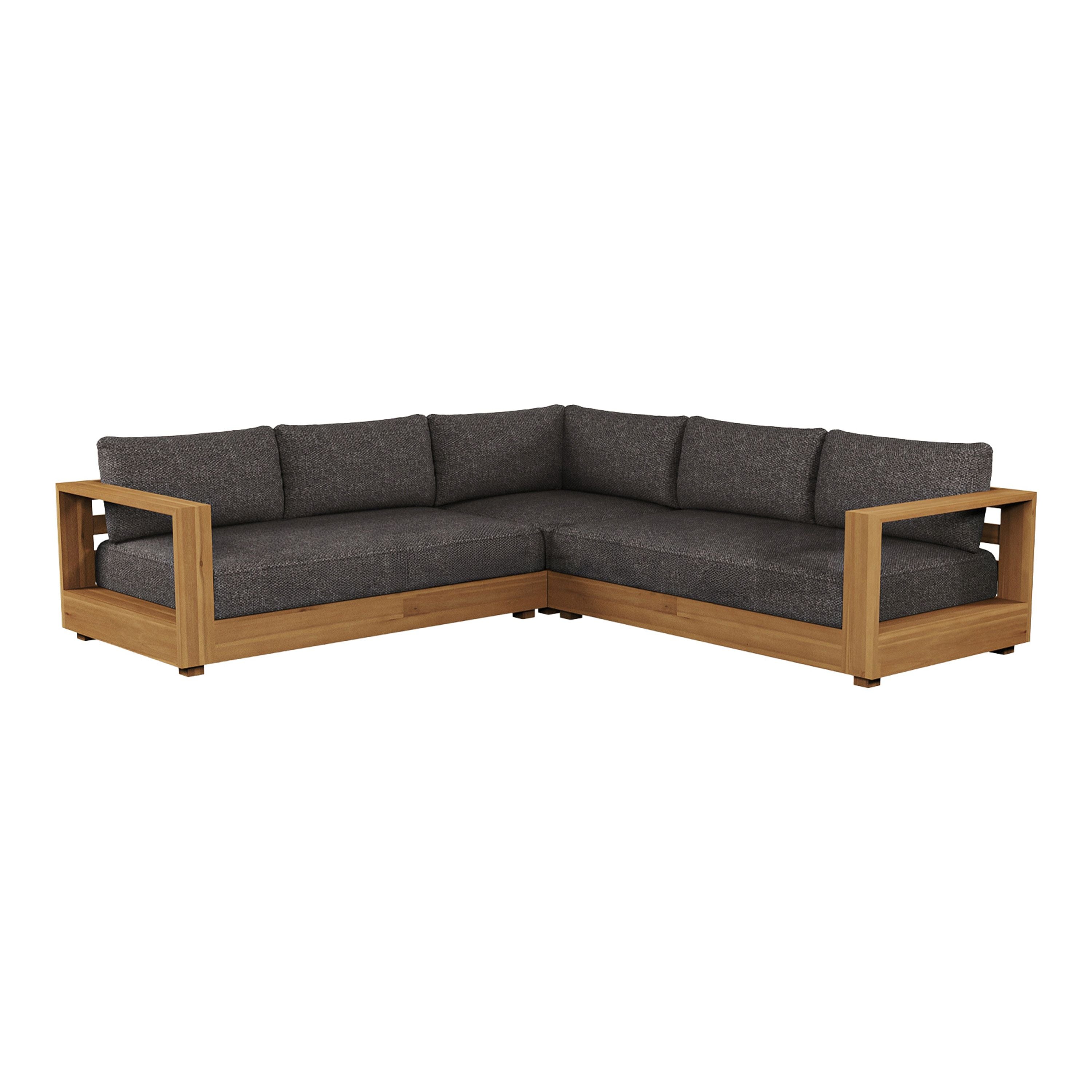 Santorini Teak Sectional - Teak - - Greathouse