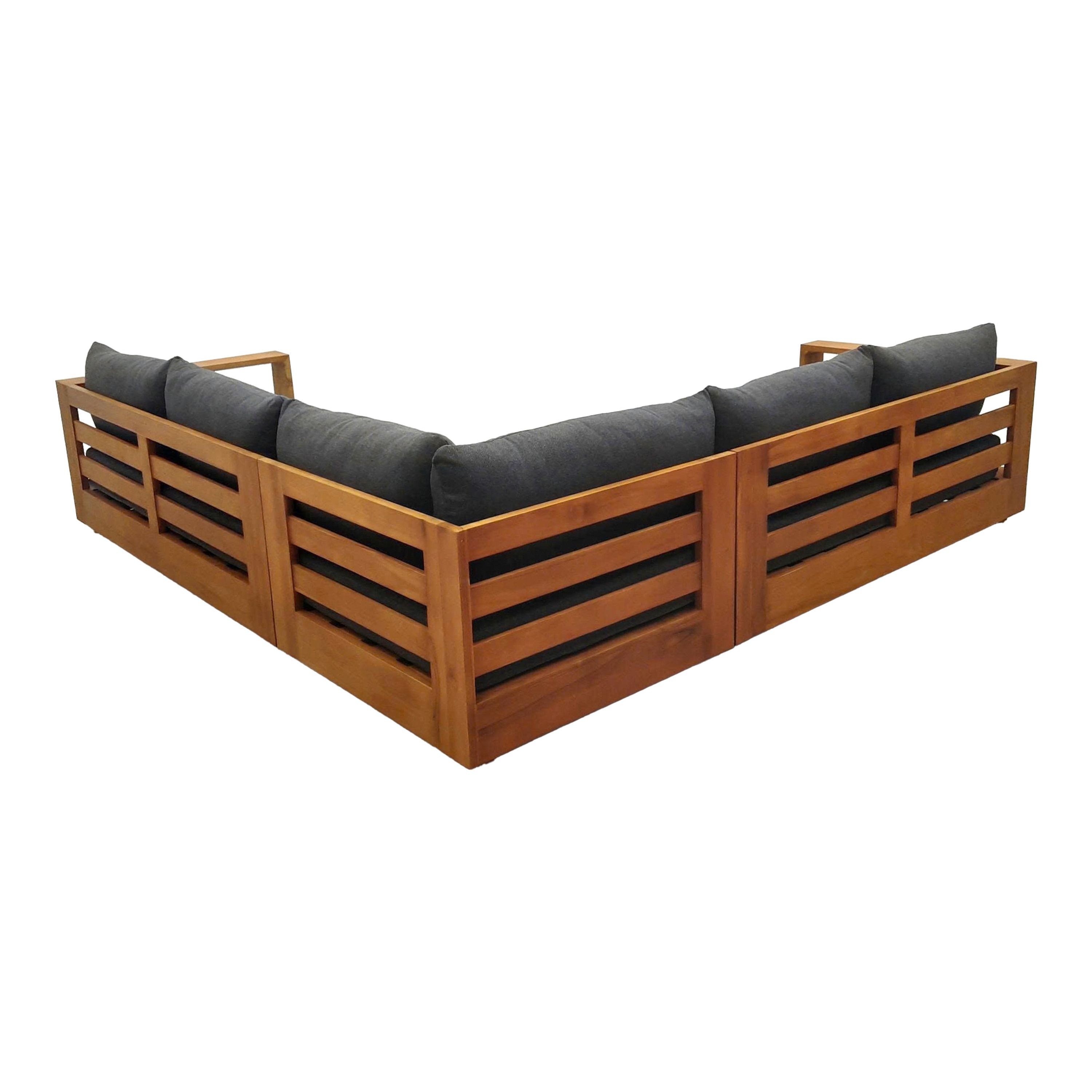 Santorini Teak Sectional - Teak - - Greathouse