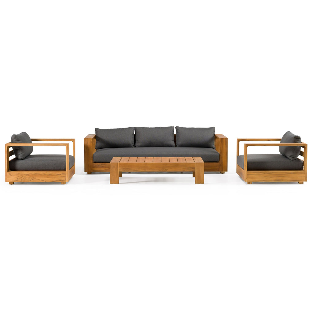 Santorini 4 Pce Teak Set - Teak - - Greathouse