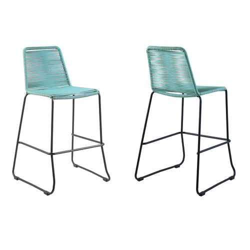 Shasta Stool Set of 2 - Wasabi - Outdoor Rope - - Greathouse