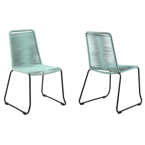 Shasta Dining Chair Set of 2 - Wasabi - Outdoor Rope - - Greathouse