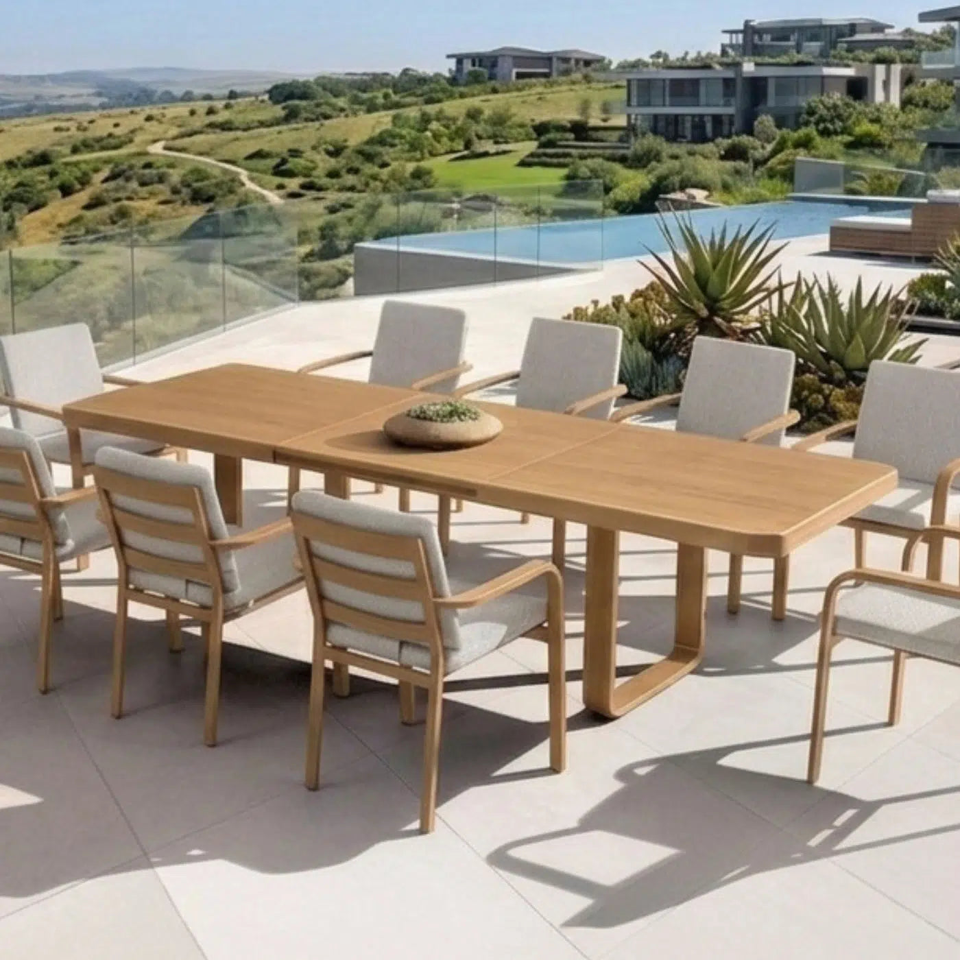 So Chic 7 Pce Extension Dining Table Set