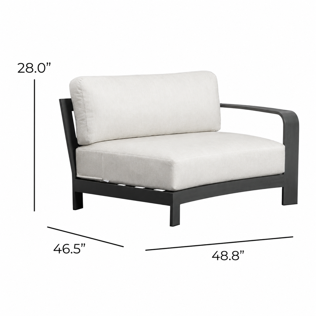 So Chic 4 Pce Sectional - Ebony