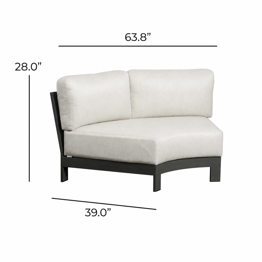 So Chic 4 Pce Sectional - Ebony