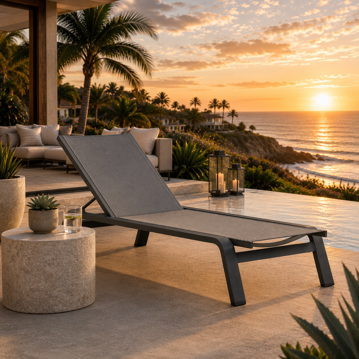 So Chic Chaise Lounge - Ebony