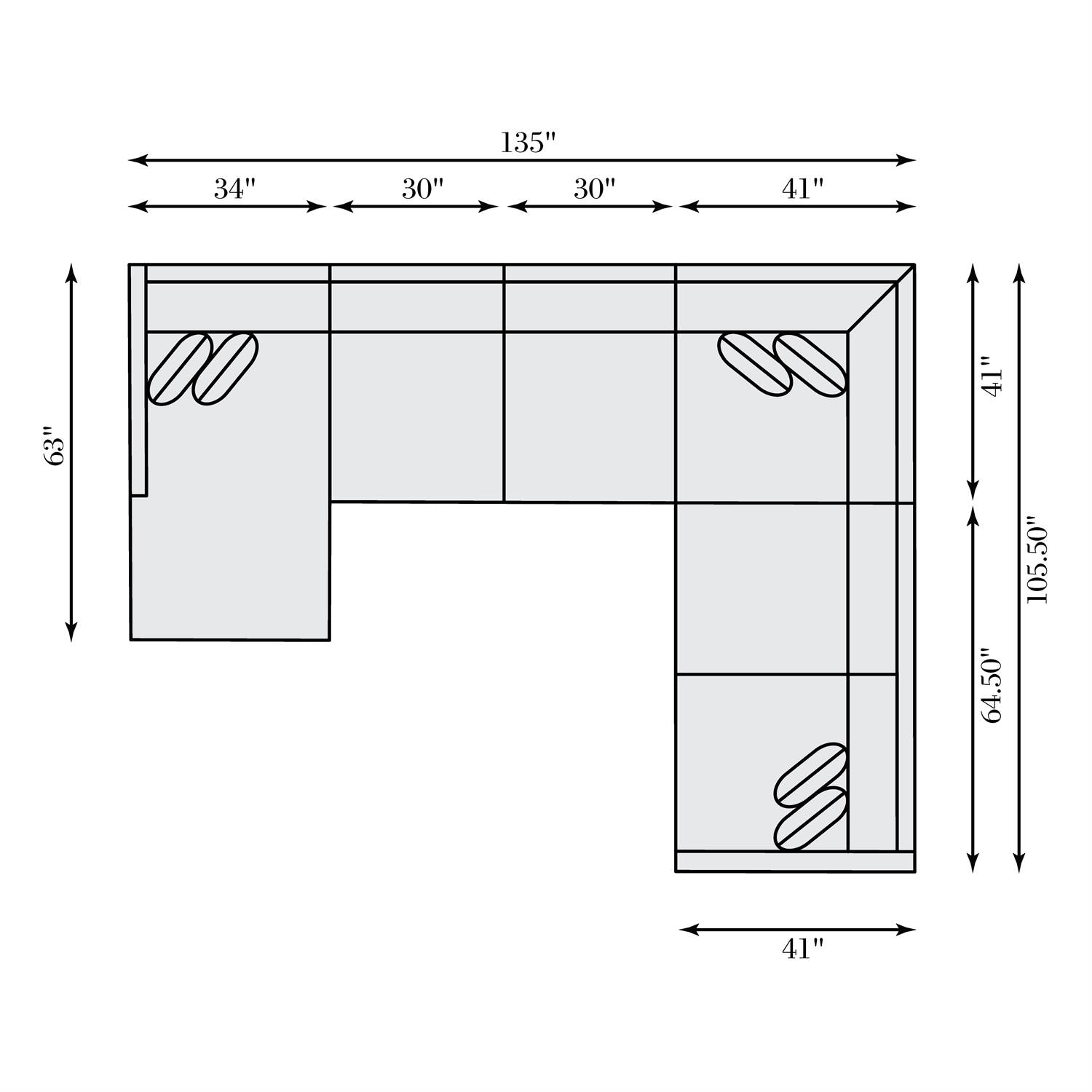 Solana 5 pce Outdoor Sectional