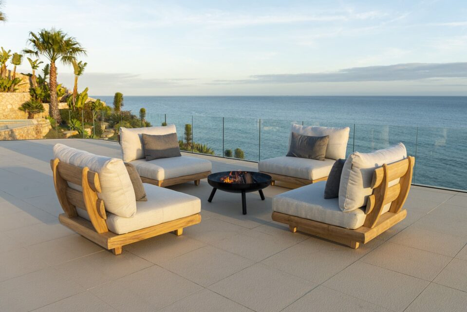 Sorrento Lounge Chair Set - Outdoor Teak - - Greathouse